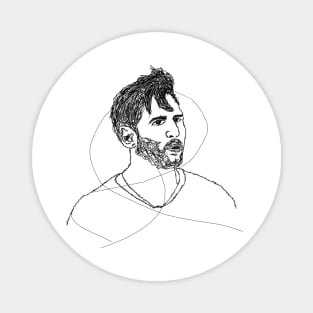 Scribble art - messi Magnet